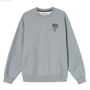 Nike x Stussy Grey Crewneck. Never worn. Mens XS